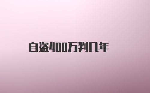 自盗400万判几年