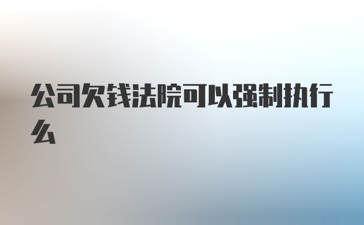 公司欠钱法院可以强制执行么