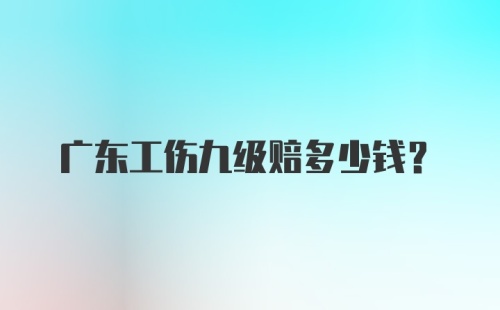 广东工伤九级赔多少钱？