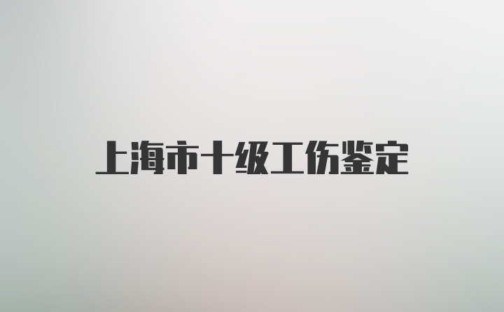 上海市十级工伤鉴定