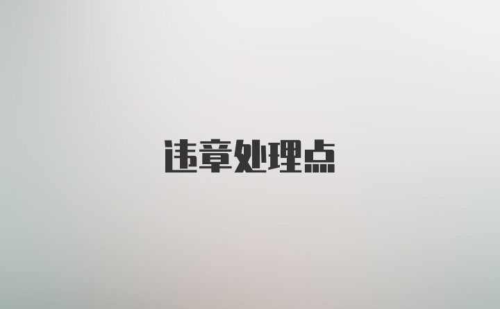 违章处理点