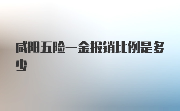 咸阳五险一金报销比例是多少