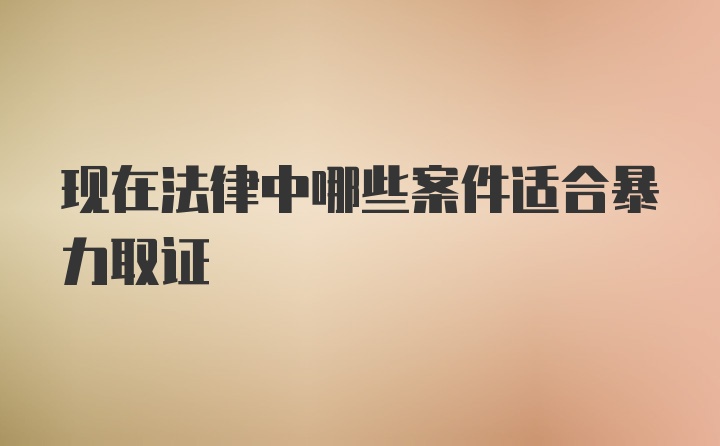 现在法律中哪些案件适合暴力取证