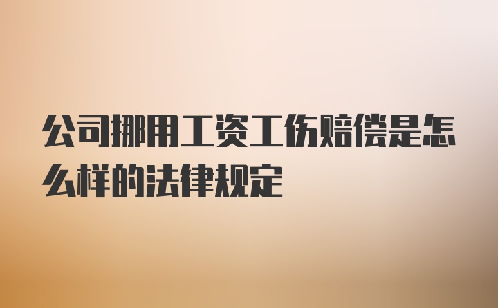 公司挪用工资工伤赔偿是怎么样的法律规定