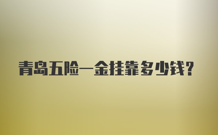 青岛五险一金挂靠多少钱？