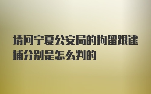 请问宁夏公安局的拘留跟逮捕分别是怎么判的