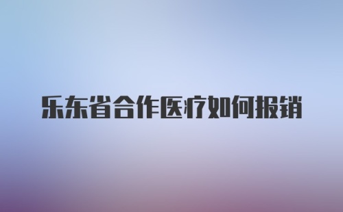 乐东省合作医疗如何报销