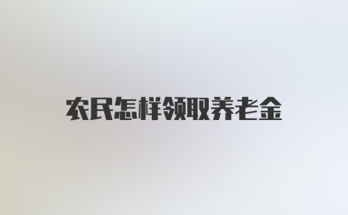 农民怎样领取养老金