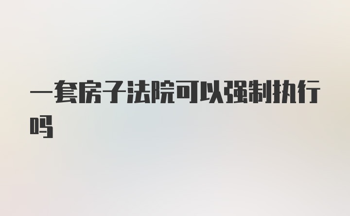 一套房子法院可以强制执行吗