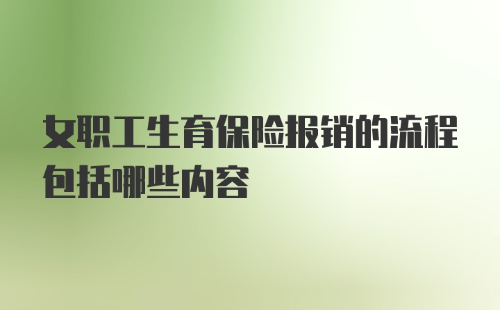 女职工生育保险报销的流程包括哪些内容