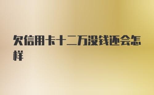 欠信用卡十二万没钱还会怎样