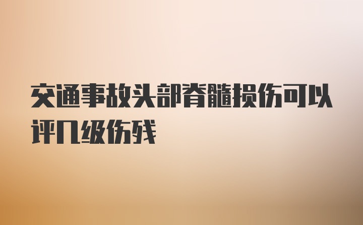 交通事故头部脊髓损伤可以评几级伤残