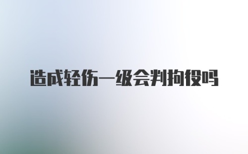 造成轻伤一级会判拘役吗