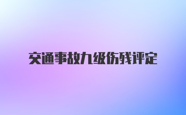 交通事故九级伤残评定