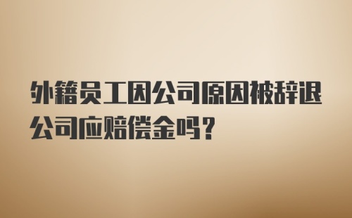 外籍员工因公司原因被辞退公司应赔偿金吗？