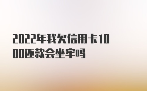 2022年我欠信用卡1000还款会坐牢吗