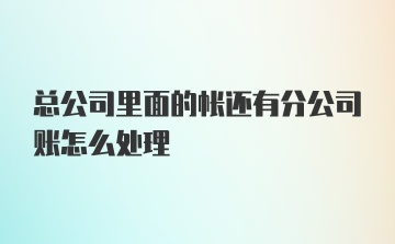 总公司里面的帐还有分公司账怎么处理