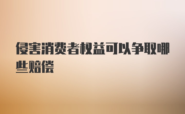 侵害消费者权益可以争取哪些赔偿