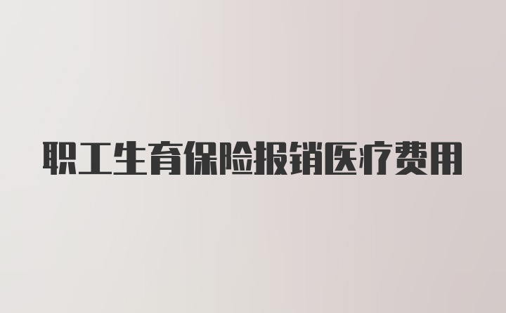 职工生育保险报销医疗费用