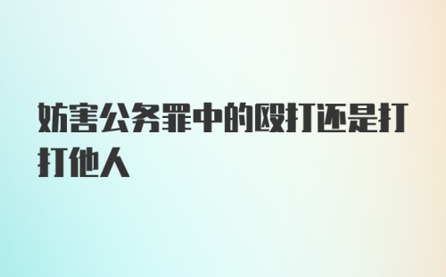 妨害公务罪中的殴打还是打打他人