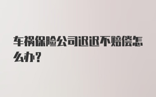 车祸保险公司迟迟不赔偿怎么办?