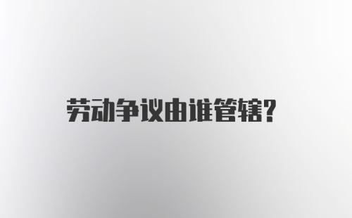 劳动争议由谁管辖？