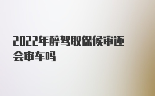 2022年醉驾取保候审还会审车吗