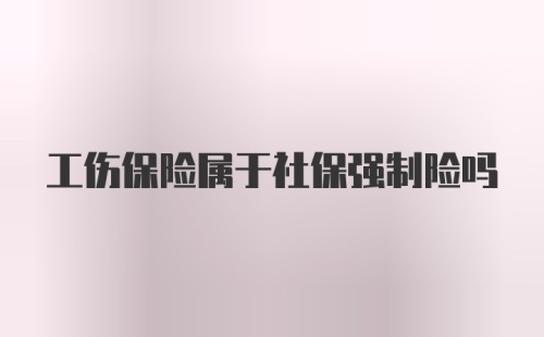 工伤保险属于社保强制险吗