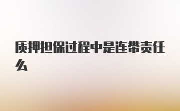 质押担保过程中是连带责任么