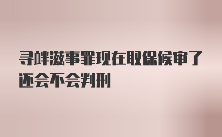 寻衅滋事罪现在取保候审了还会不会判刑