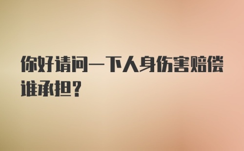 你好请问一下人身伤害赔偿谁承担？