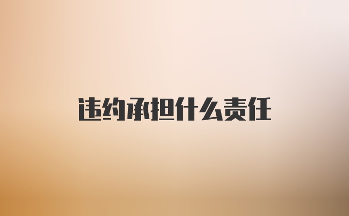 违约承担什么责任