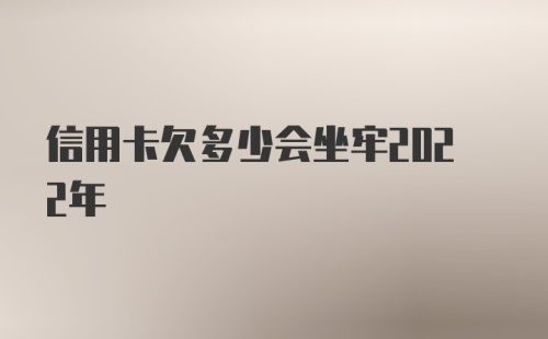 信用卡欠多少会坐牢2022年