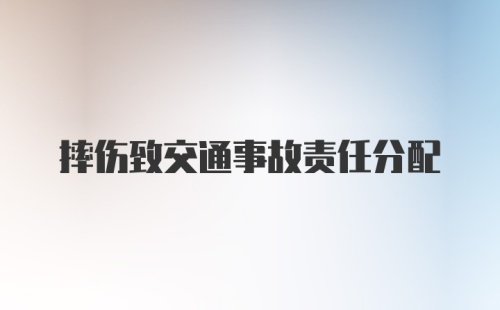 摔伤致交通事故责任分配