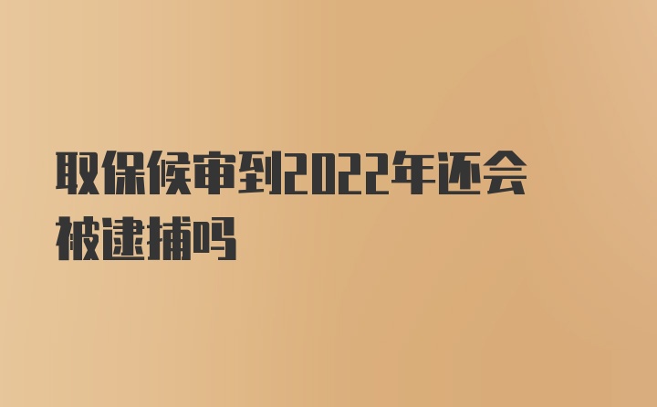 取保候审到2022年还会被逮捕吗