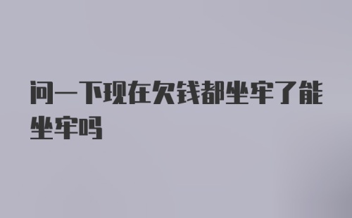 问一下现在欠钱都坐牢了能坐牢吗