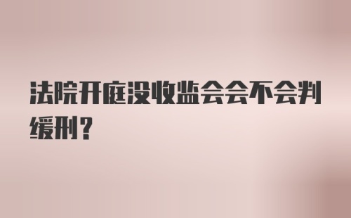 法院开庭没收监会会不会判缓刑？