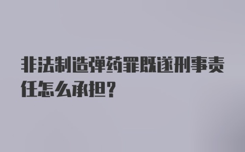 非法制造弹药罪既遂刑事责任怎么承担?