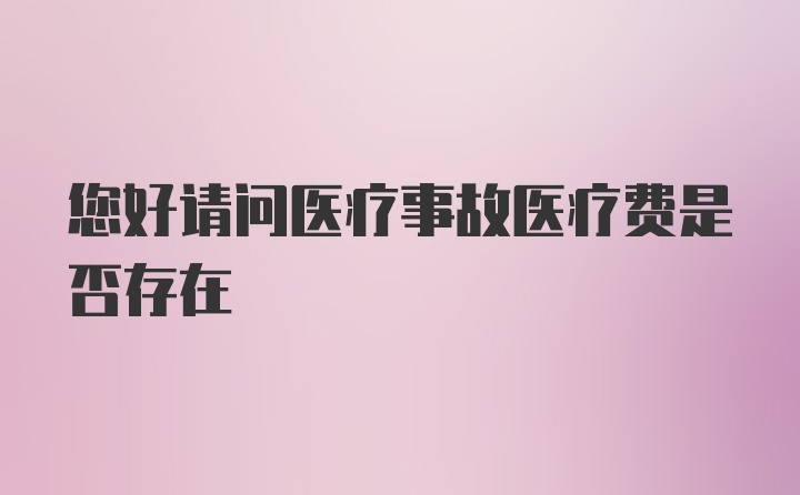 您好请问医疗事故医疗费是否存在