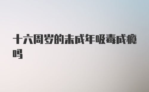 十六周岁的未成年吸毒成瘾吗