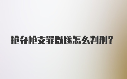 抢夺枪支罪既遂怎么判刑？