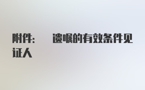 附件: 遗嘱的有效条件见证人