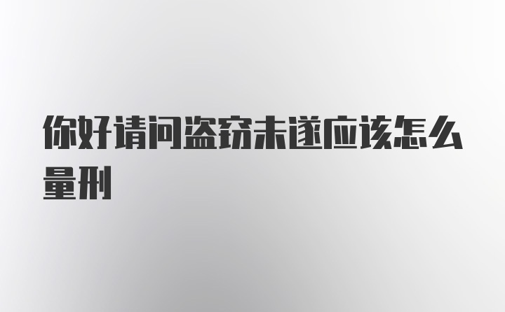 你好请问盗窃未遂应该怎么量刑