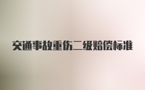 交通事故重伤二级赔偿标准