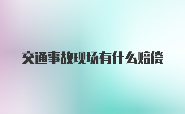 交通事故现场有什么赔偿