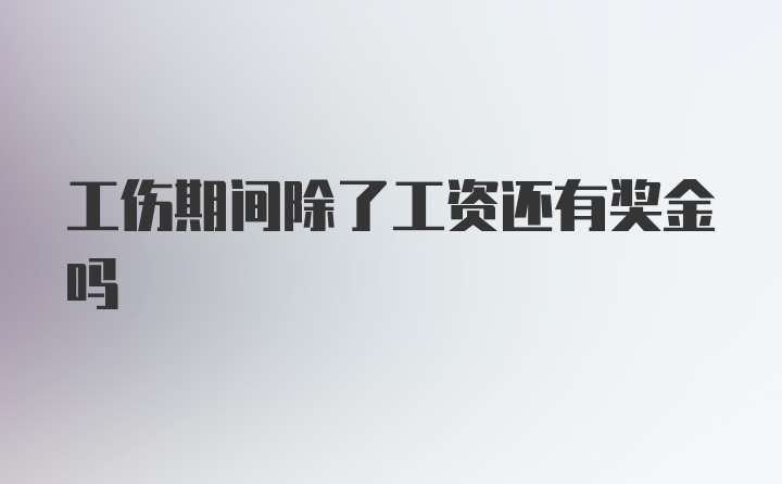 工伤期间除了工资还有奖金吗