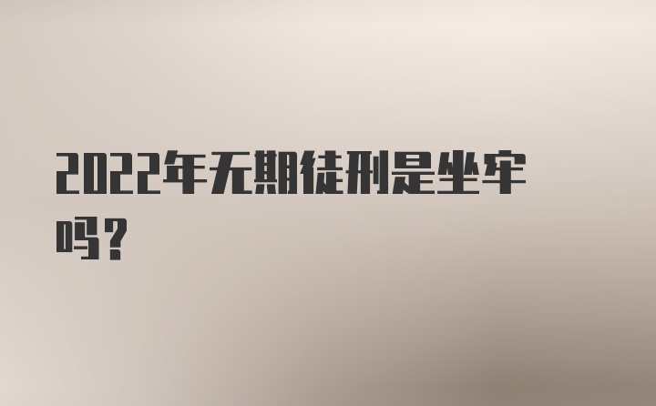 2022年无期徒刑是坐牢吗？