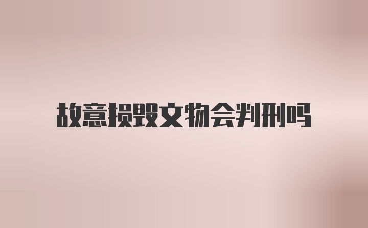 故意损毁文物会判刑吗