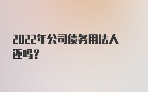 2022年公司债务用法人还吗？