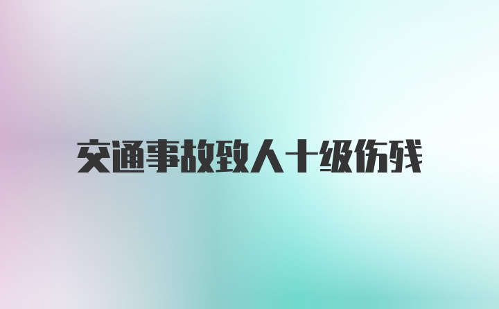 交通事故致人十级伤残